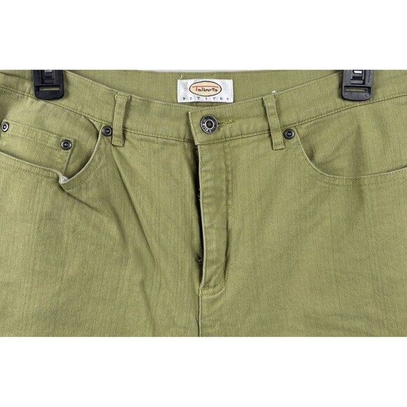 Talbots Jeans Womens Petite 12P - Sage Green Straight Leg Stretch - Picture 4 of 5